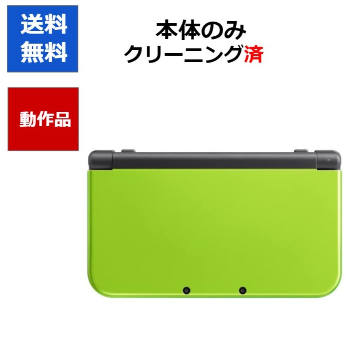 大人気，定番 中古 New3DSLL 本体 ライム ブラック