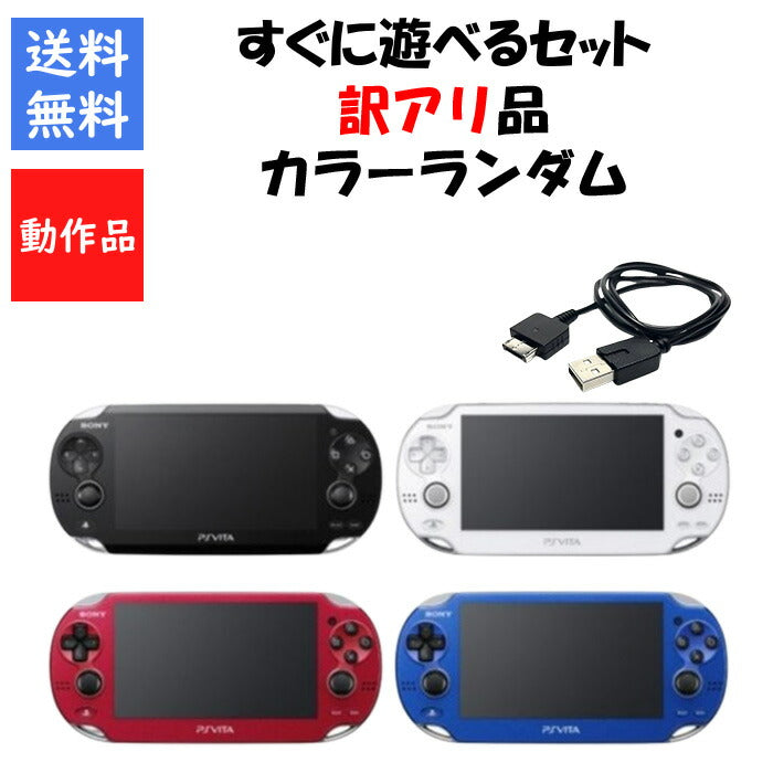 PSvita 本体  1000 すぐ遊べるセット 訳アリ カラーランダム 4GBメモリーカード  プレステ ヴィータ SONY  アウトレット品【中古】