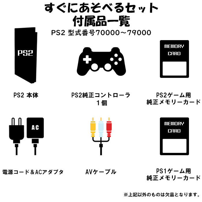 PS2 本体 薄型 すぐ遊べる純正セット PS1 純正 メモリーカード付き 選べるカラー 型番 PlayStation2 プレステ2【中古】